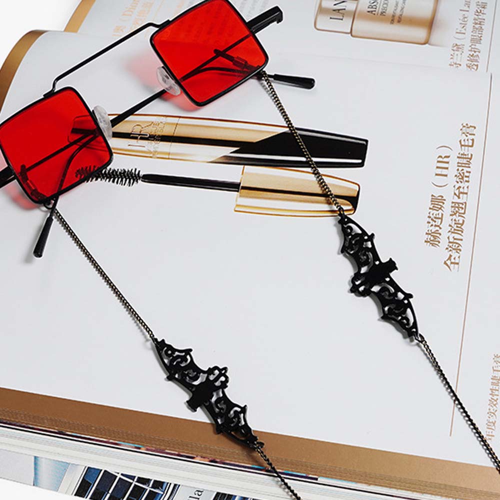 Mask Chain Holder - Anti-verlies trendy retro holle zwarte vleermuis
