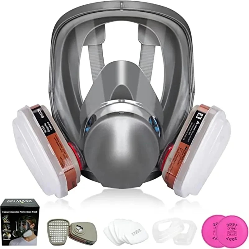 Dust Mask Construction - 6800 Anti-Fog Gasmasker, Industriële Verf, Spray,