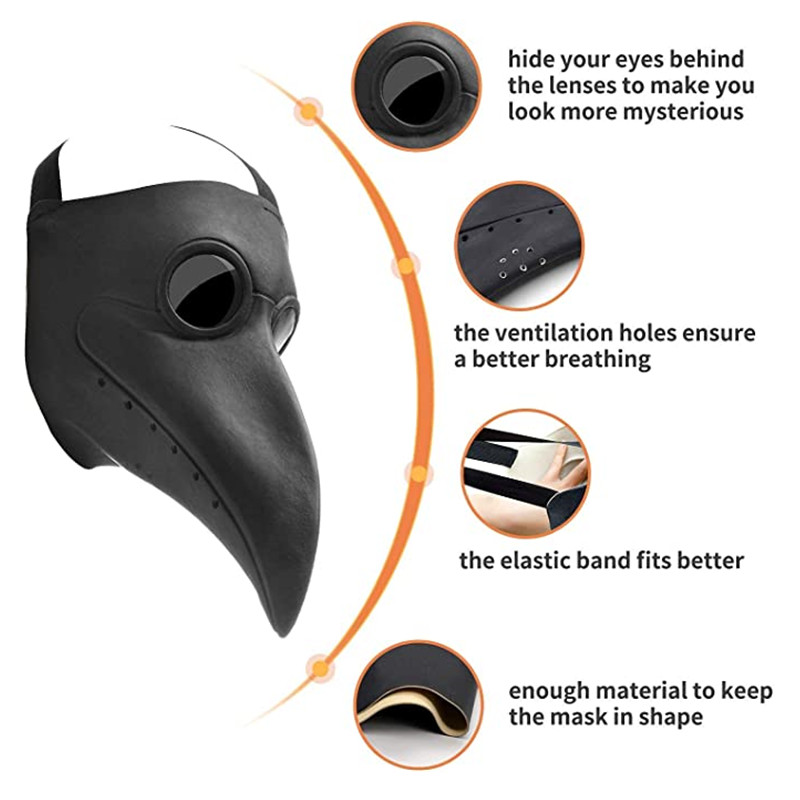 Halloween Zwart Rubber Pest Ar - Disposable Surgical Mask recensie en prijs