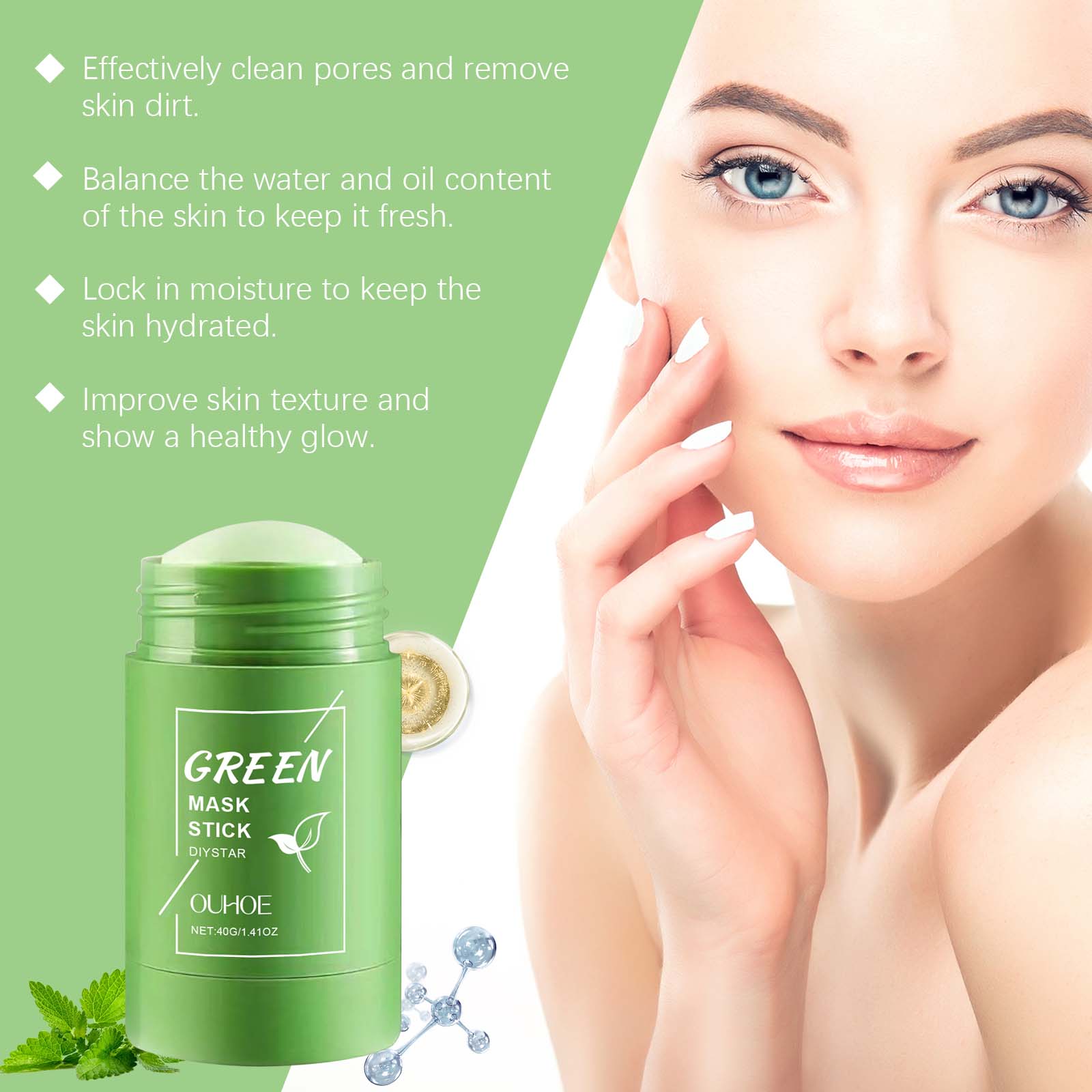 1 ~ 5PCS Groene Thee Klei Stok - Dust Mask Construction recensie en prijs